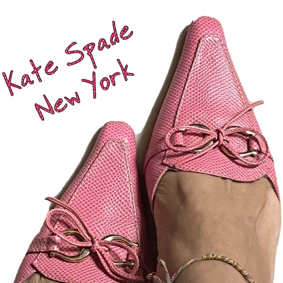 kate spade Shoes - Kate Spade New York 7.5 Kitten Heels Pink Pointed Toe Pumps Mules Made In ITALY